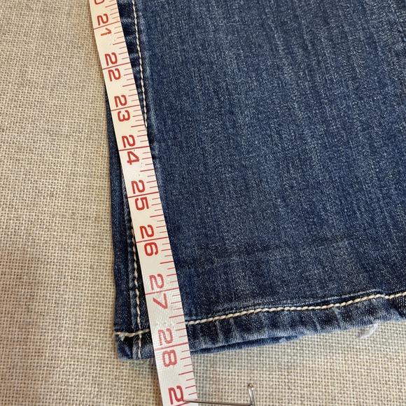 Miss Me Jeans 28 Bootcut DK209 Mid Rise Embellished Flap Pockets Denim - Picture 12 of 16